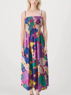 GAP Floral Smocked Maxi Dress in Multi